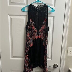 Free People Black and Pink Backless Dress